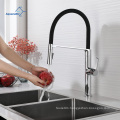 Aquacubic Chrome long neck upc Single-Handle Kitchen Faucet With flexible kitchen hose